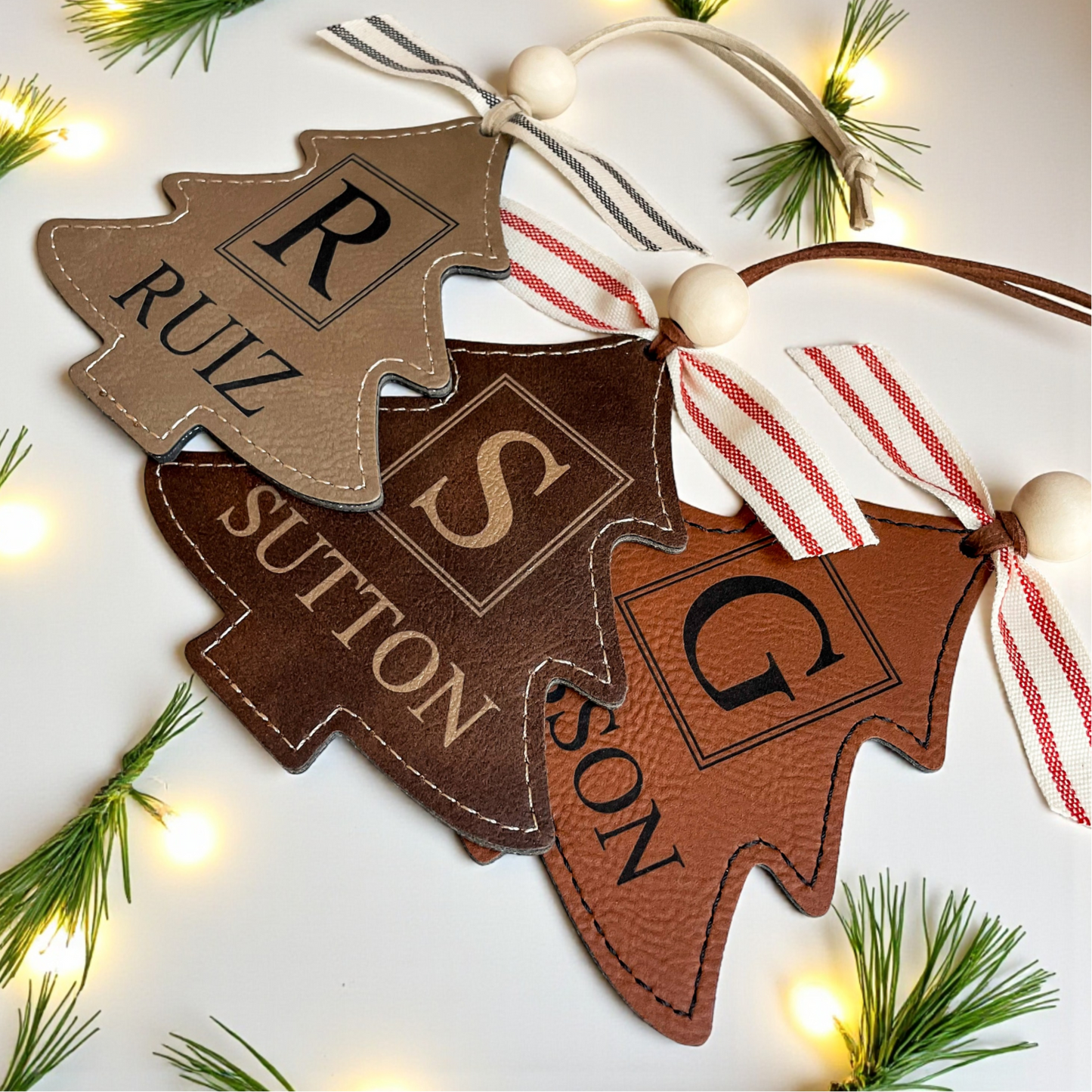 Leatherette Tree Ornament