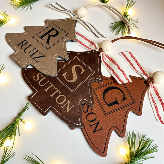 Leatherette Tree Ornament