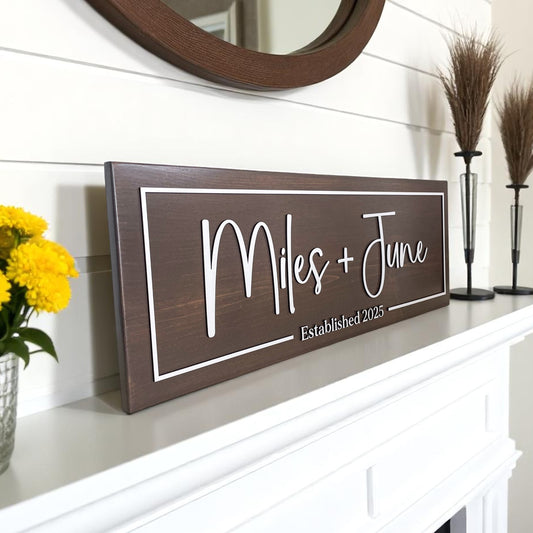 Couples Wood Sign
