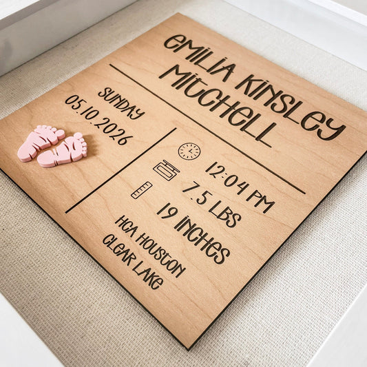 Framed Birth Announcement