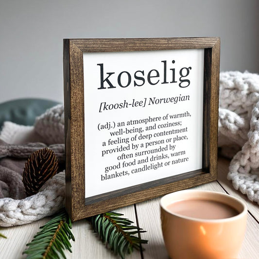 Framed Koselig Sign
