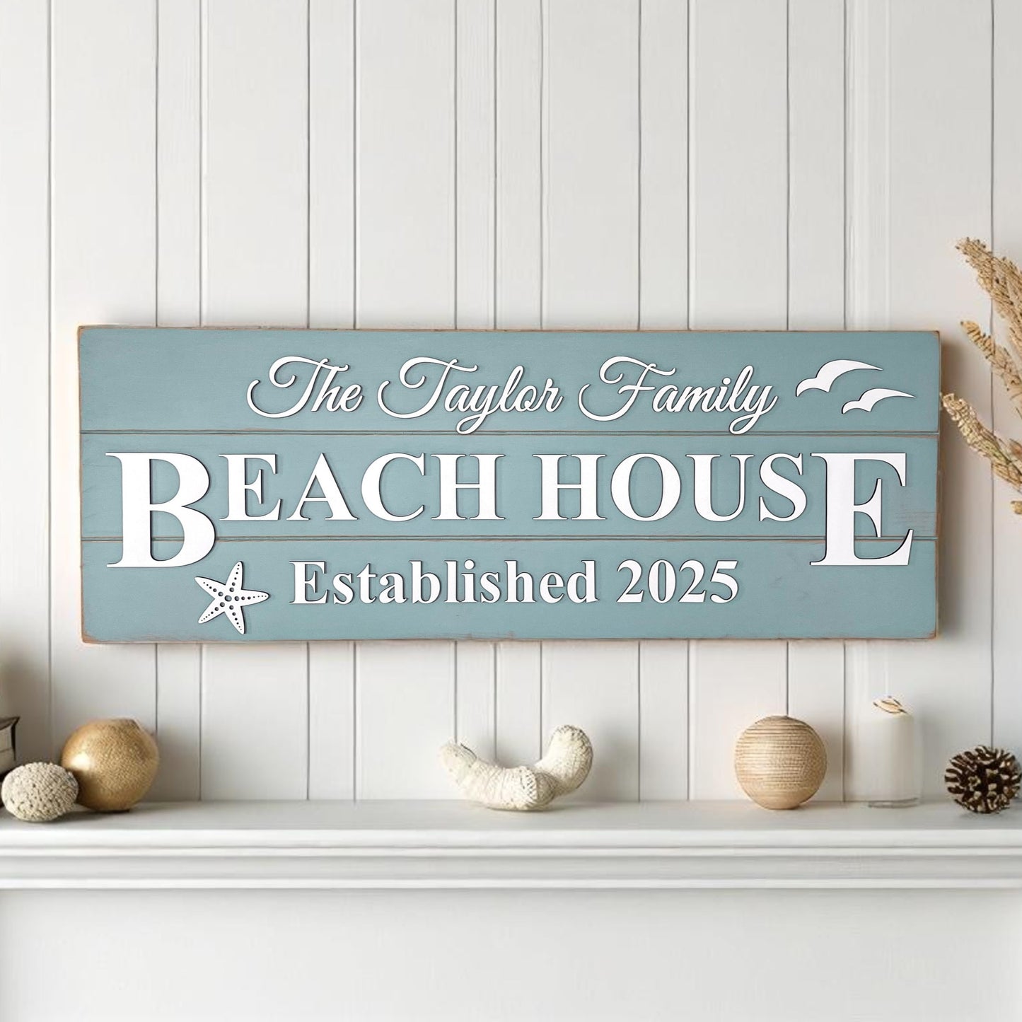 Beach House Wood Sign