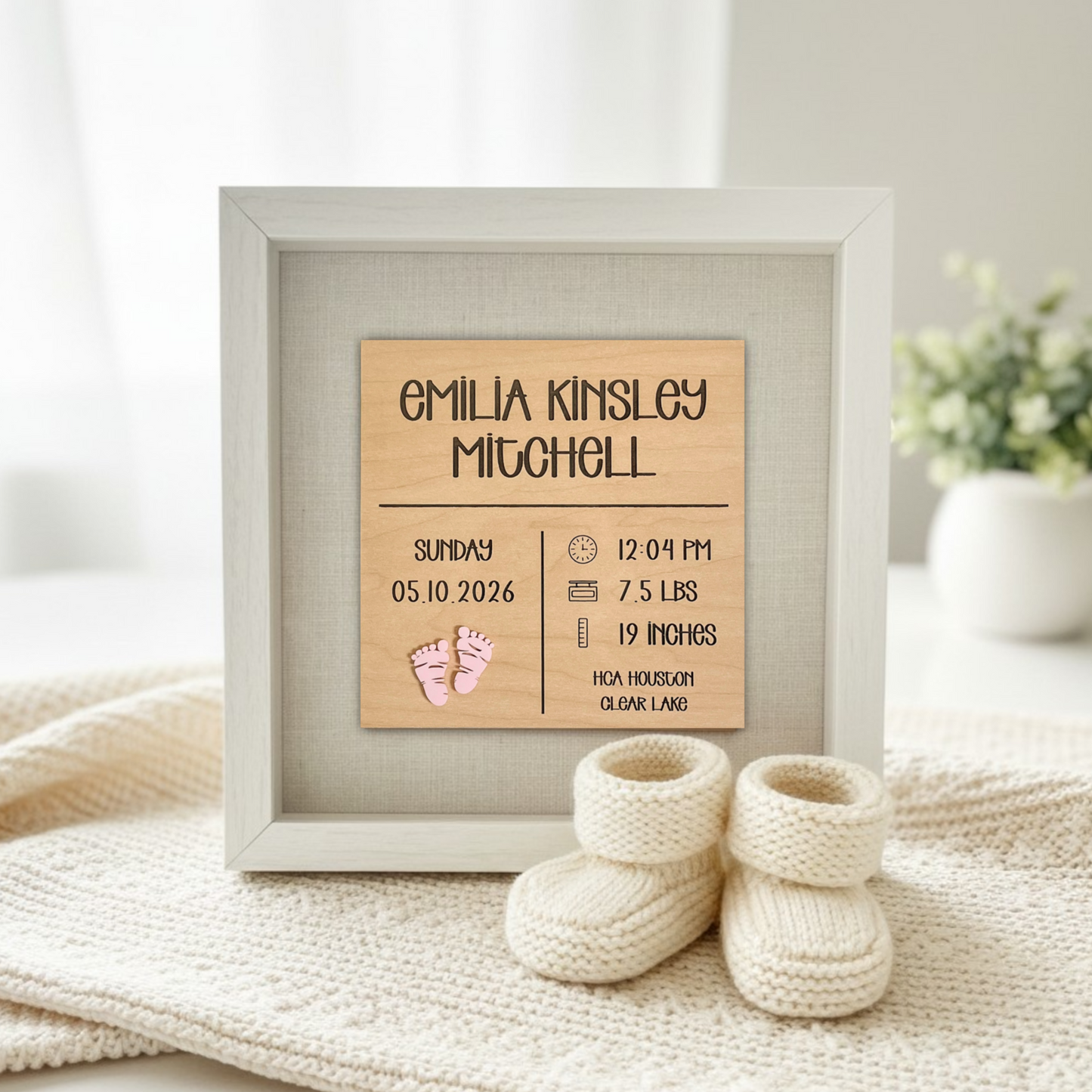 Framed Birth Announcement
