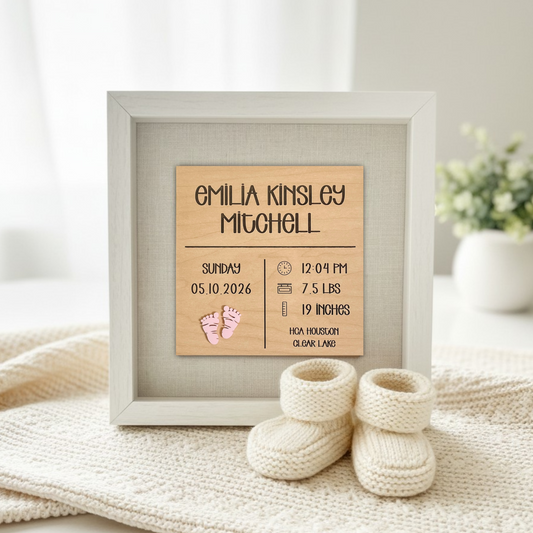Framed Birth Announcement