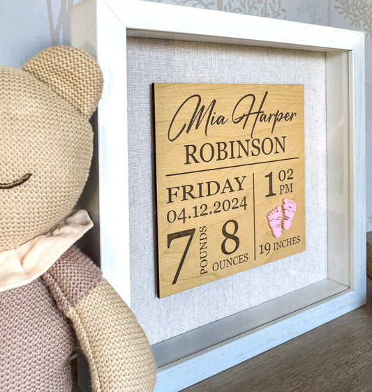 Framed Birth Announcement
