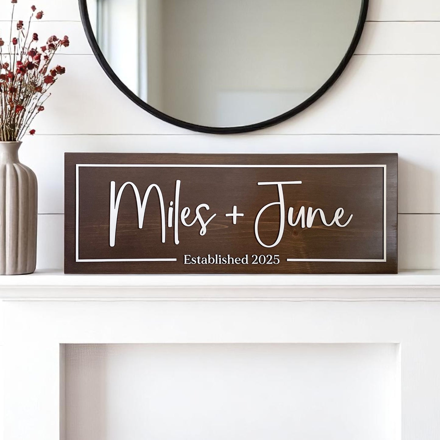 Couples Wood Sign
