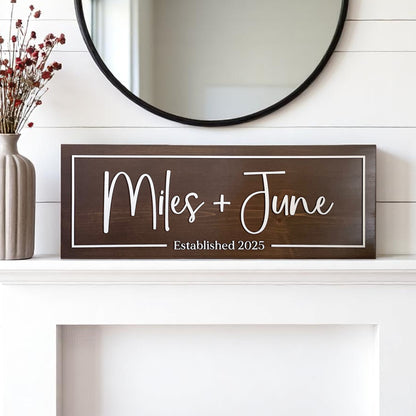 Couples Wood Sign