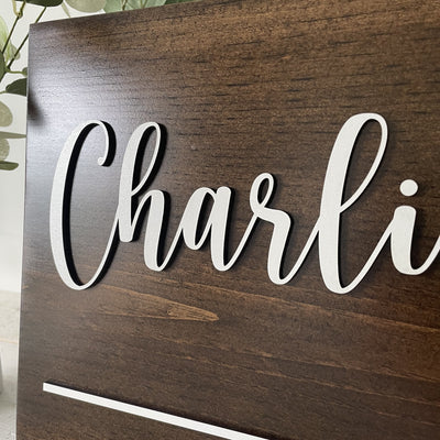 Couples Connected Heart Wood Sign