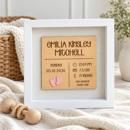 Framed Birth Announcement