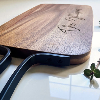 Personalized Charcuterie Board with Metal Handle