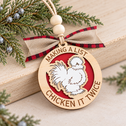 Chicken Christmas Ornament