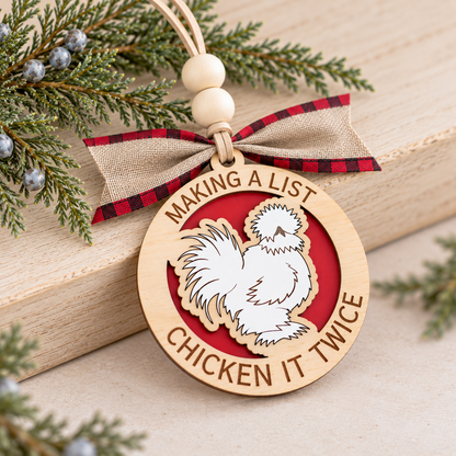 Chicken Christmas Ornament