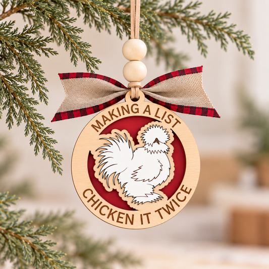 Chicken Christmas Ornament