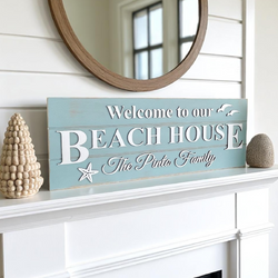 Beach House Wood Sign
