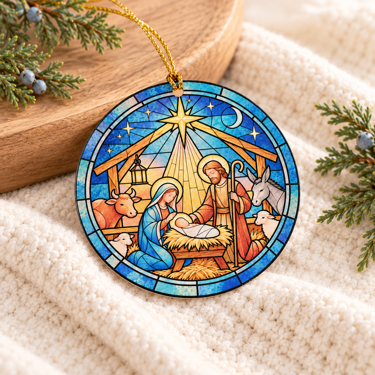 Nativity Printed Ornament