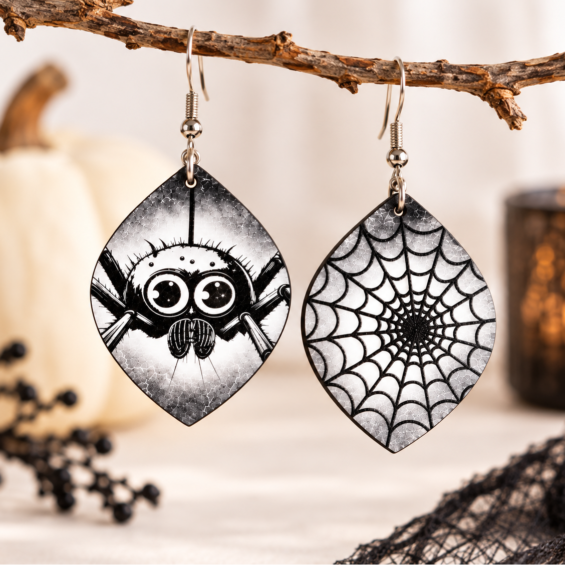 Halloween Spider Earrings