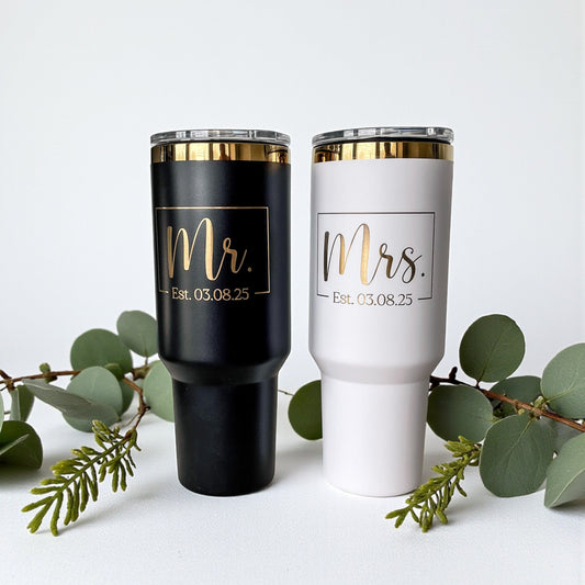 Mr. & Mrs. 40oz Tumbler Set